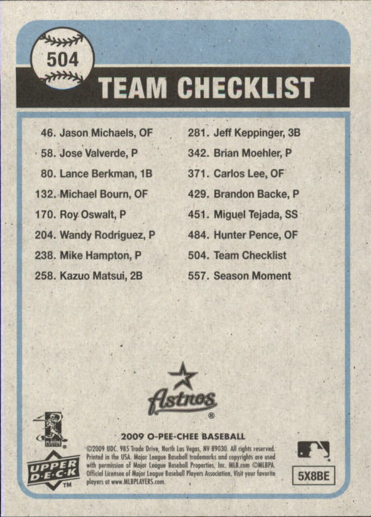 2009 O-Pee-Chee - Team Checklist #515 Seattle Mariners (RC)