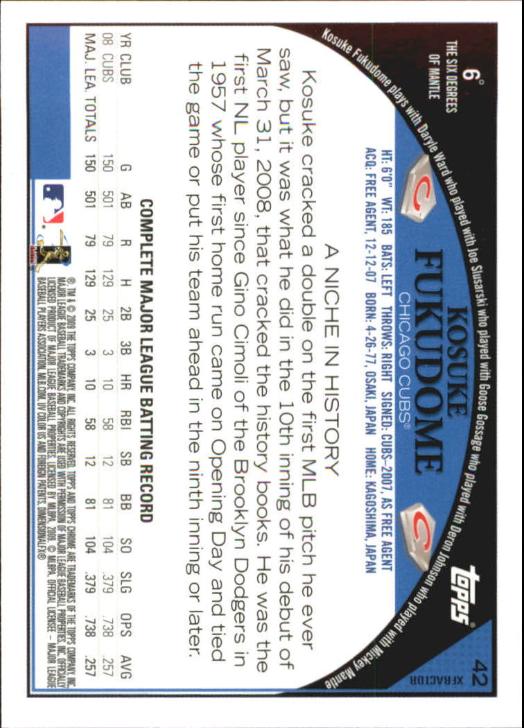 2009 Topps Chrome Baseball YOU PICK - Picture 81 of 415