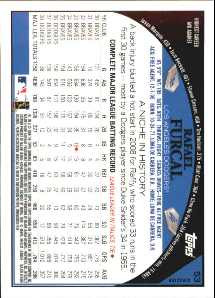 2009 Topps Chrome Baseball YOU PICK - Picture 103 of 415