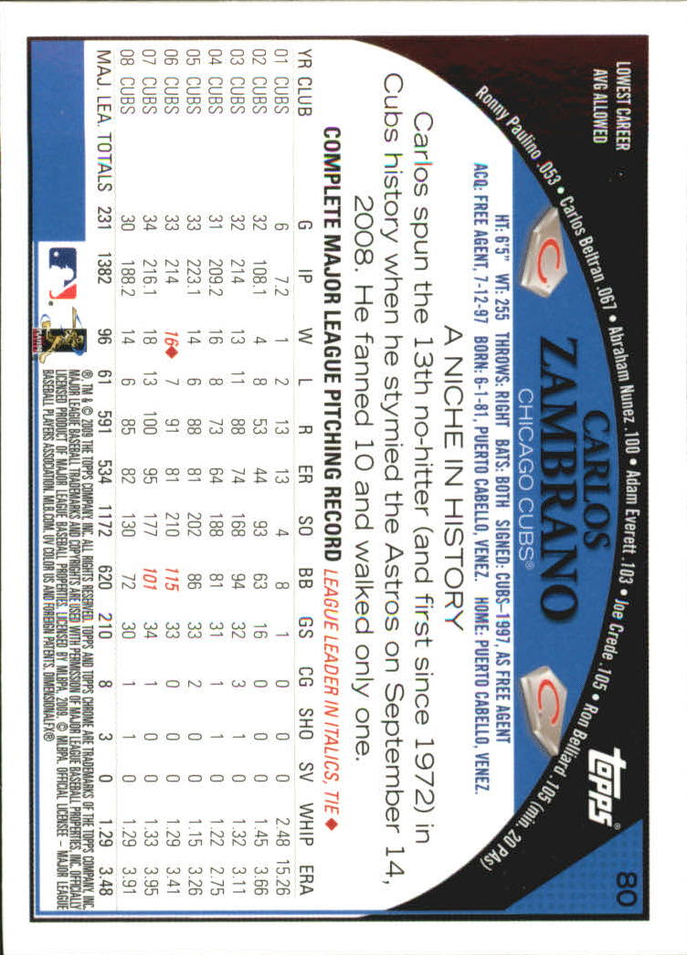 2009 Topps Chrome Baseball YOU PICK - Picture 155 of 415