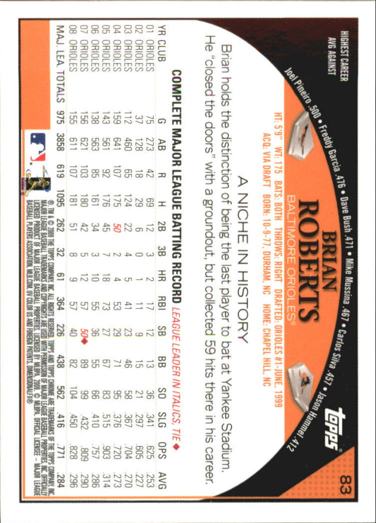 2009 Topps Chrome Baseball YOU PICK - Picture 161 of 415