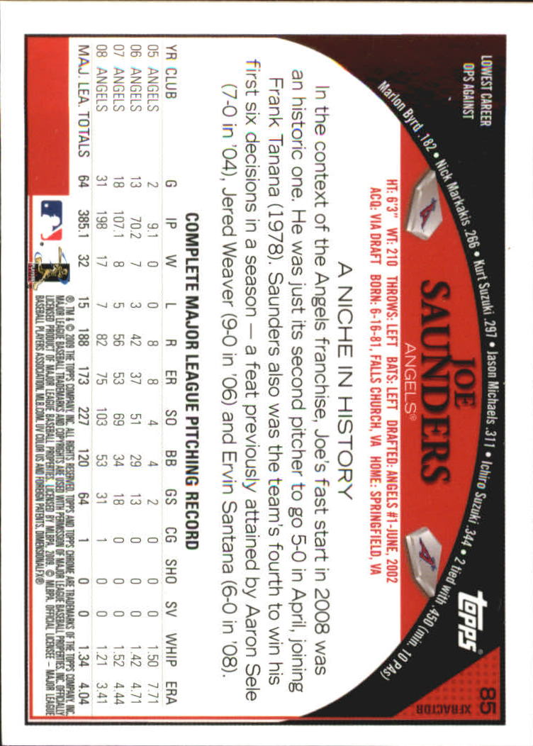 2009 Topps Chrome Baseball YOU PICK - Picture 165 of 415