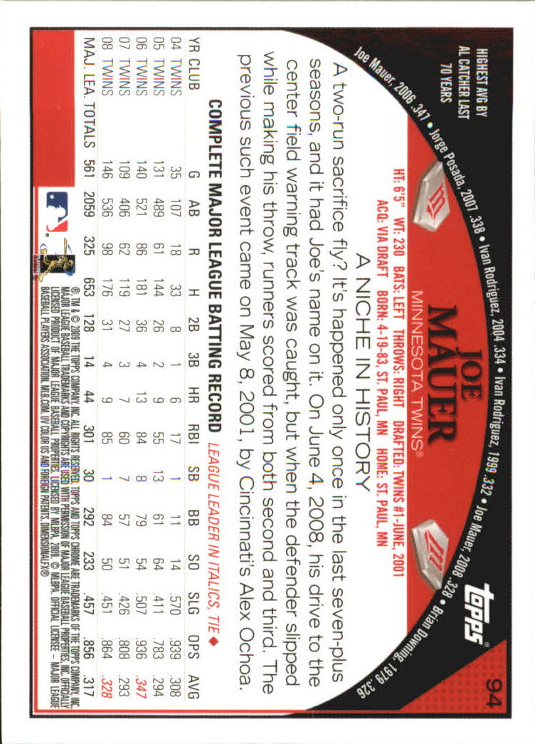 2009 Topps Chrome Baseball YOU PICK - Picture 183 of 415