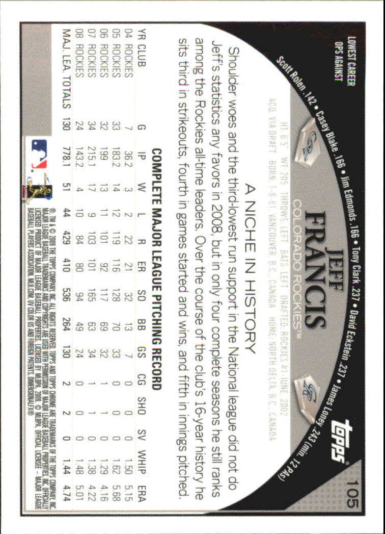2009 Topps Chrome Baseball YOU PICK - Picture 205 of 415