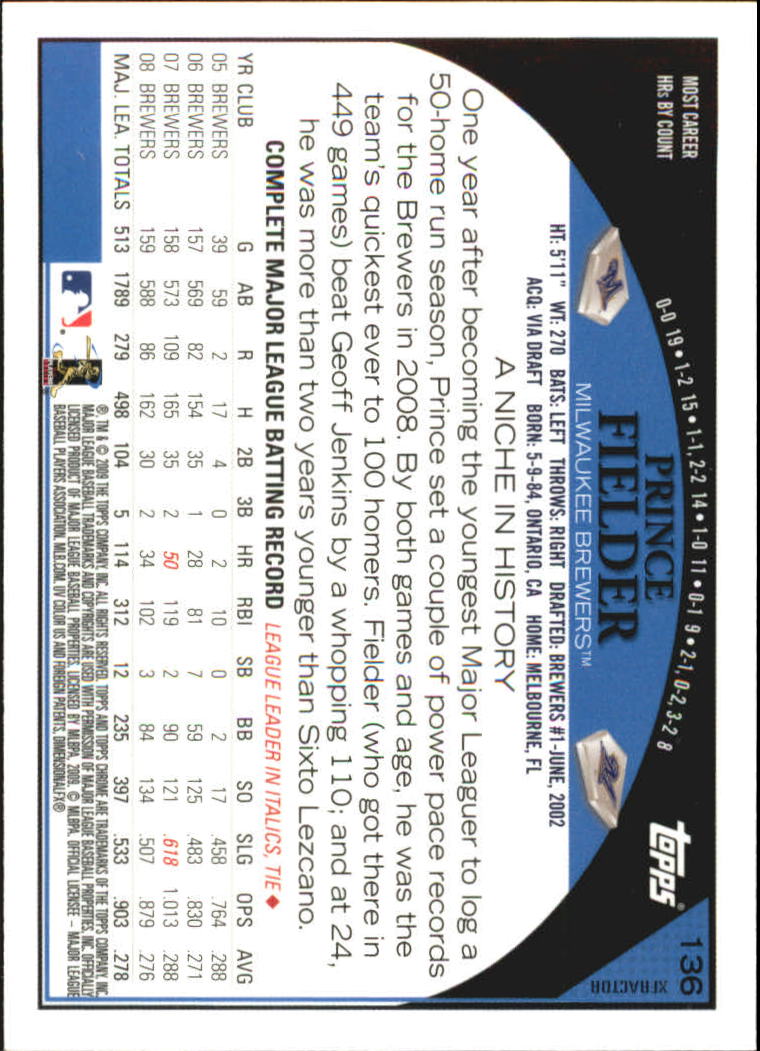 2009 Topps Chrome Baseball YOU PICK - Picture 265 of 415
