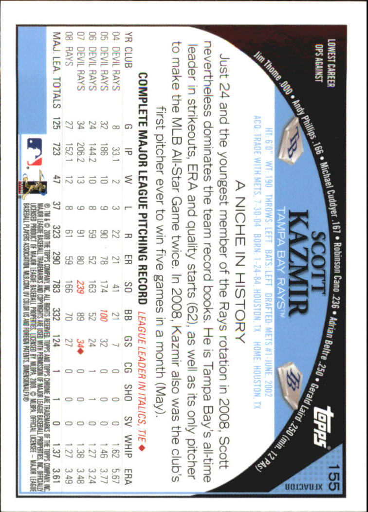2009 Topps Chrome Baseball YOU PICK - Picture 299 of 415