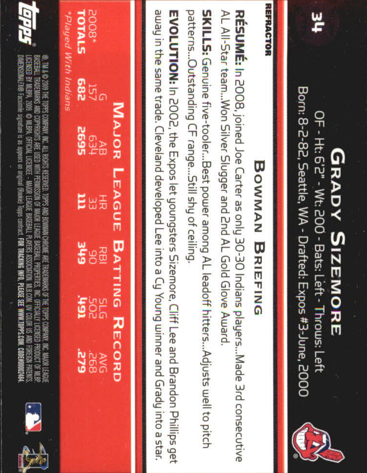 2009 Bowman Chrome Baseball Part 2 Main Set Parallel Cards - Picture 37 of 167