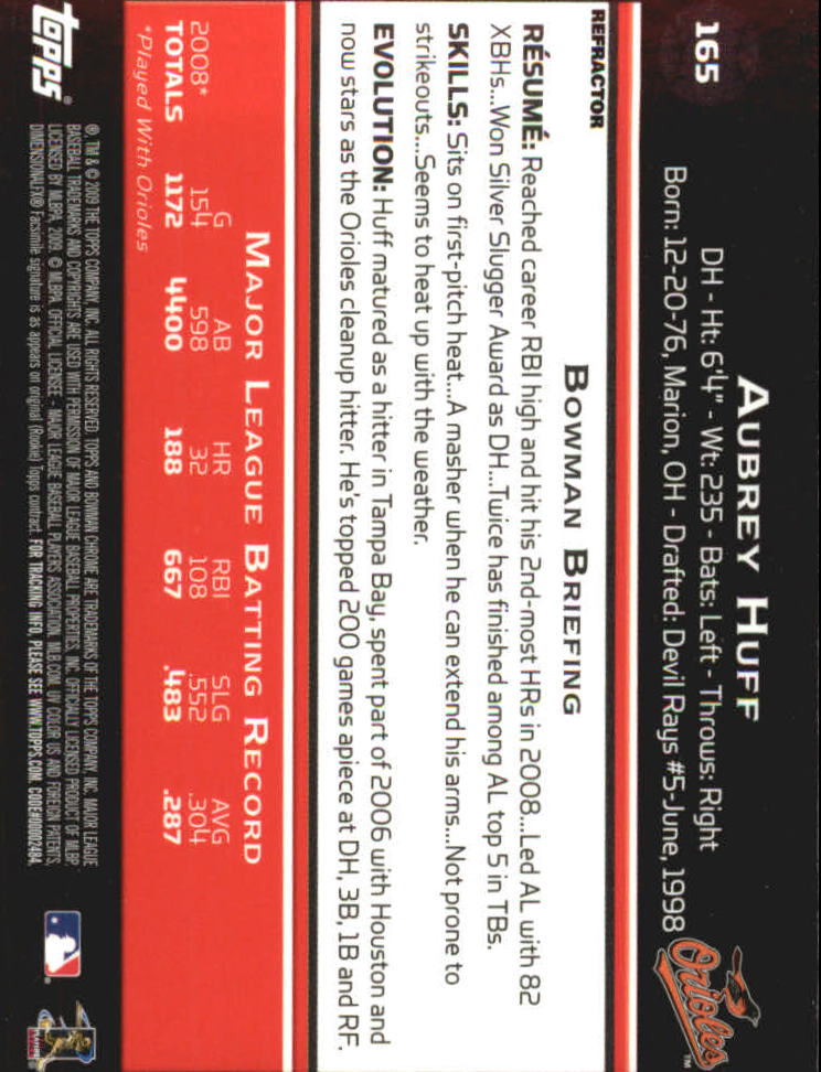 2009 Bowman Chrome Baseball Part 2 Main Set Parallel Cards - Picture 81 of 167