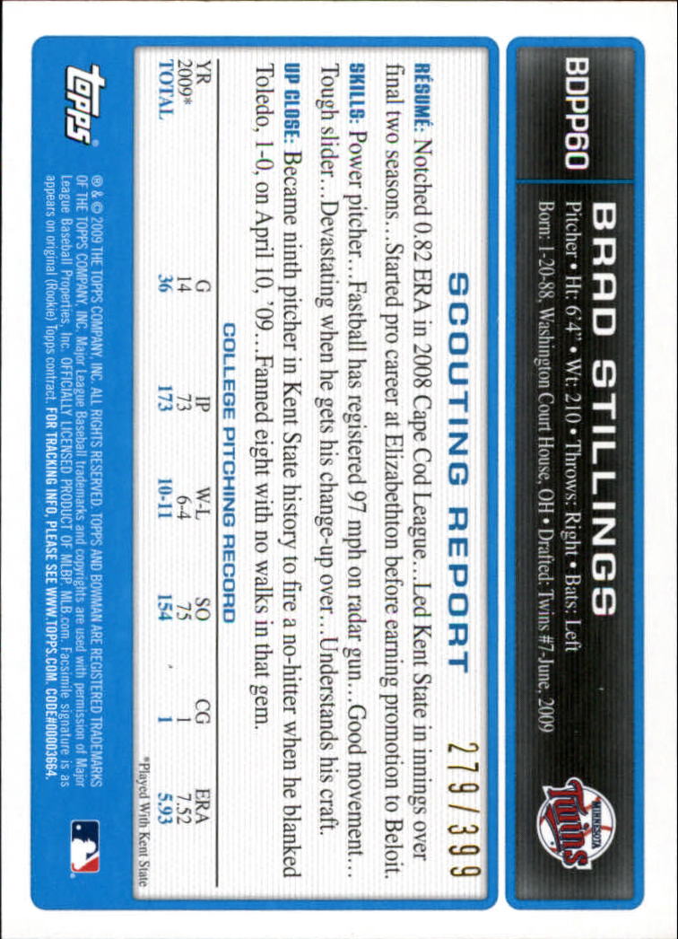 2009 Bowman Draft Baseball Part 2 Parallel Cards - Picture 157 of 387