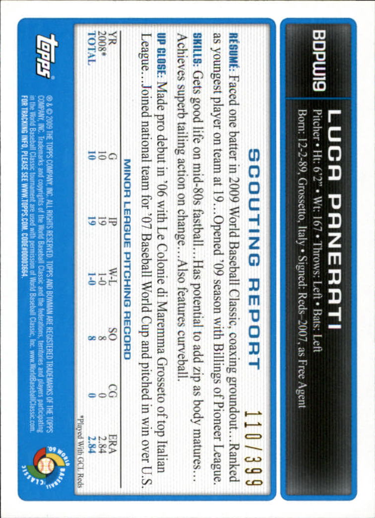 2009 Bowman Draft Baseball Part 2 Parallel Cards - Picture 317 of 387