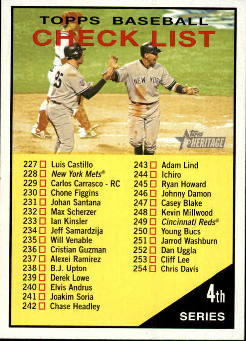 2010 Topps Heritage Baseball Card Pick 158-500 - Picture 152 of 380