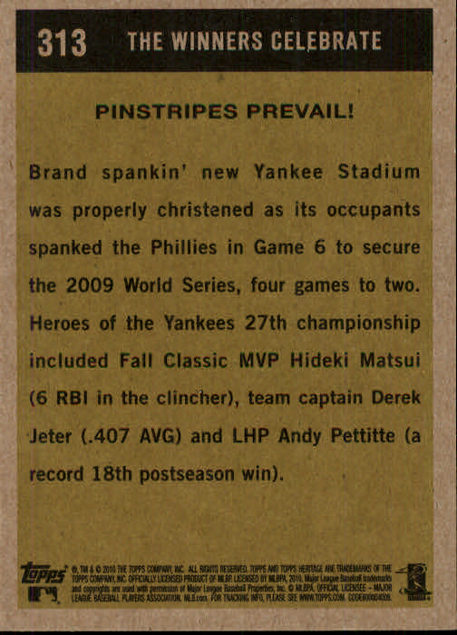 2010 Topps Heritage Baseball Card Pick 158-500 - Picture 205 of 380