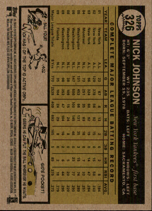 2010 Topps Heritage Baseball Card Pick 158-500 - Picture 217 of 380