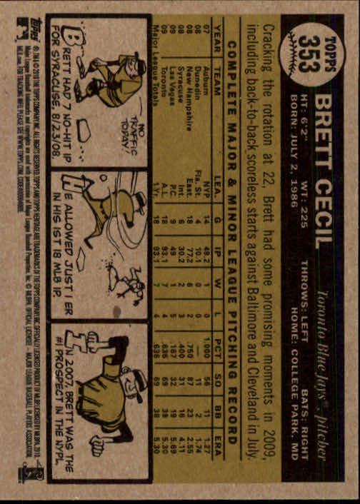 2010 Topps Heritage Baseball Card Pick 158-500 - Picture 257 of 380