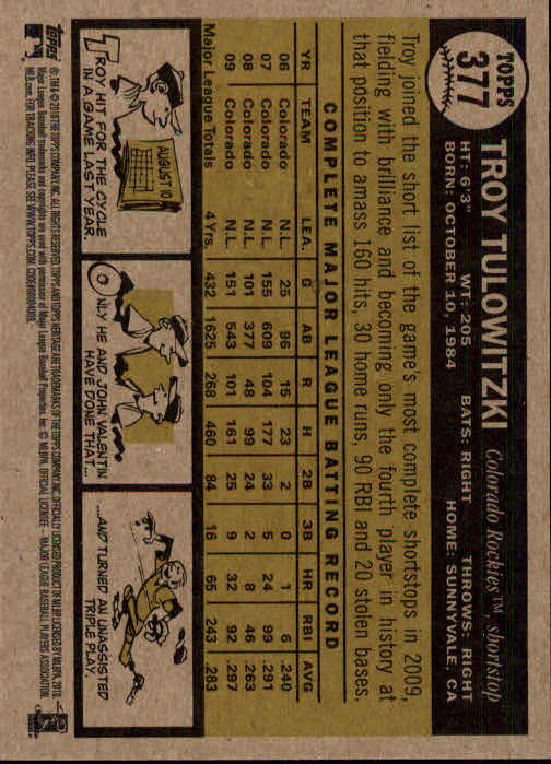 2010 Topps Heritage Baseball Card Pick 158-500 - Picture 291 of 380