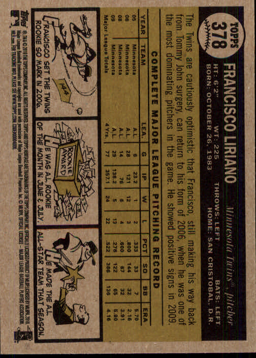 2010 Topps Heritage Baseball Card Pick 158-500 - Picture 293 of 380