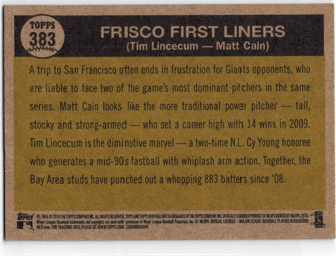 2010 Topps Heritage Baseball Card Pick 158-500 - Picture 303 of 380