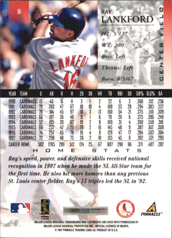 1998 Pinnacle Home Statistics Back Baseball Card Pick | eBay