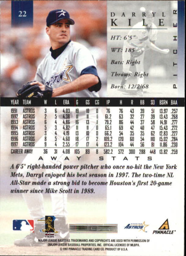 1998 Pinnacle Away Statistics Back Baseball Card Pick eBay