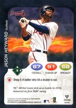 B1367- 2011 Topps Attax Baseball #s 1-258 +Inserts -You Pick- 15+ FREE US SHIP - Picture 190 of 369