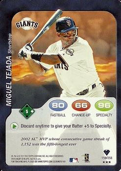 B1367- 2011 Topps Attax Baseball #s 1-258 +Inserts -You Pick- 15+ FREE US SHIP - Picture 286 of 369