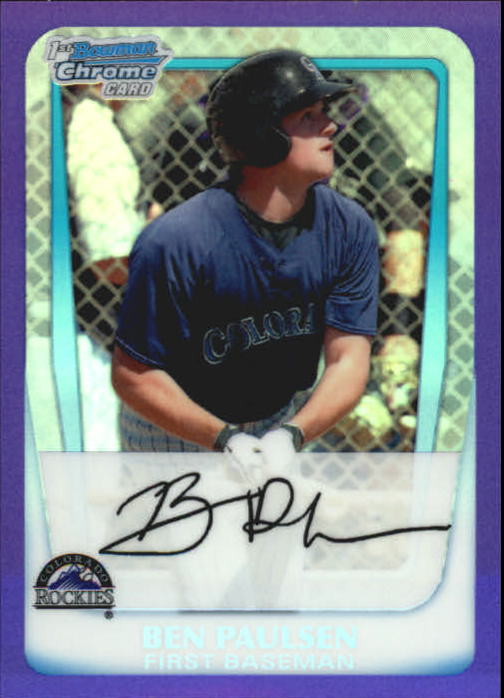 2011 Bowman Chrome Prospects Purple Refractors - Picture 21 of 122