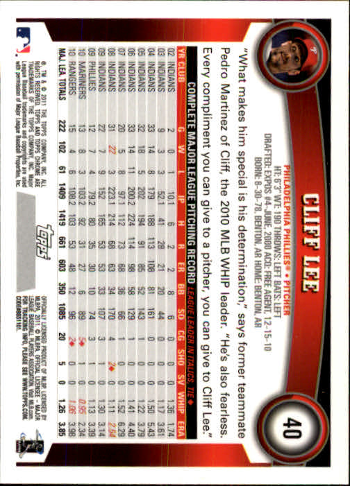 2011 Topps Chrome Baseball Singles (1-220) - You Choose