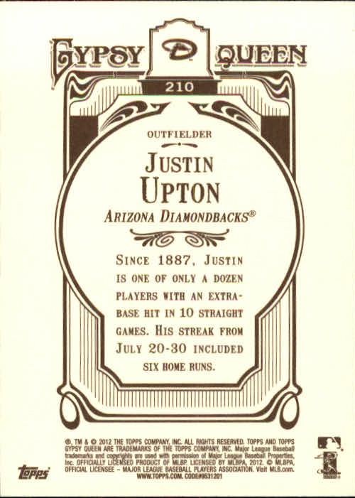 2012 Topps Gypsy Queen Baseball Part 1 - Picture 450 of 463