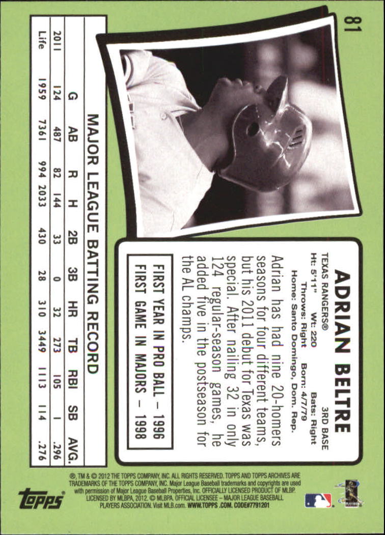 2012 Topps Archives Baseball - Picture 370 of 420