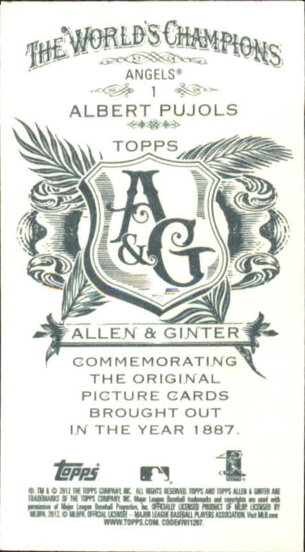 2012 Topps Allen and Ginter Baseball Part 1 - Picture 3 of 475