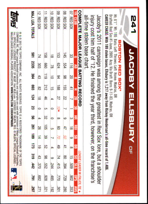 2013 Topps Baseball Card Pick 217-450 - Picture 50 of 454