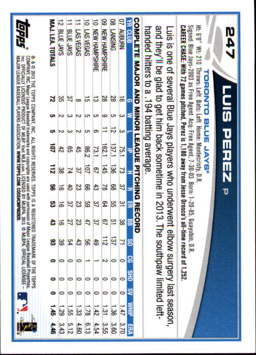 2013 Topps Baseball Card Pick 217-450 - Picture 61 of 454