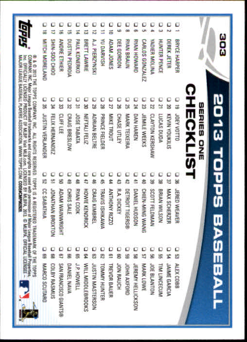 2013 Topps Baseball Card Pick 217-450 - Picture 171 of 454