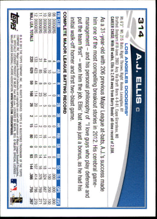 2013 Topps Baseball Card Pick 217-450 - Picture 192 of 454