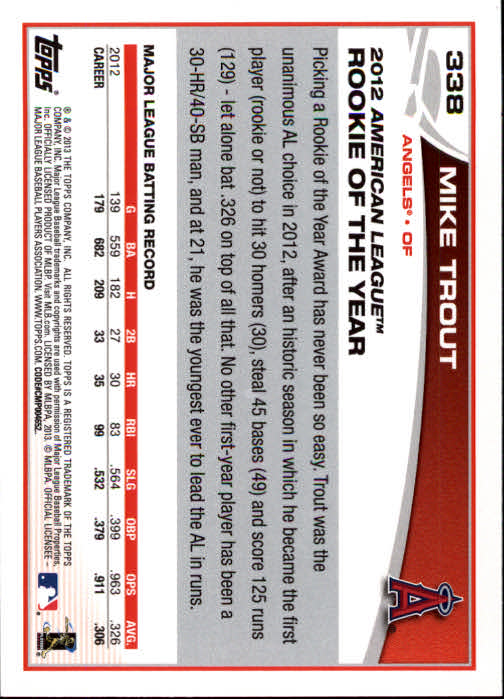 2013 Topps Baseball Card Pick 217-450 - Picture 238 of 454