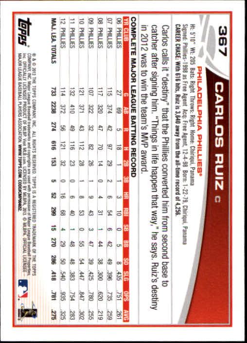 2013 Topps Baseball Card Pick 217-450 - Picture 292 of 454