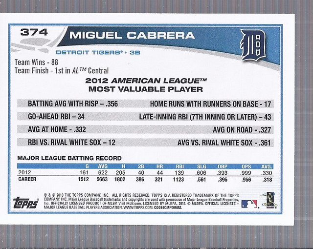 2013 Topps Baseball Card Pick 217-450 - Picture 306 of 454