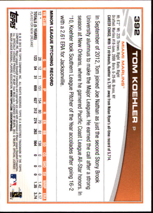 2013 Topps Baseball Card Pick 217-450 - Picture 342 of 454