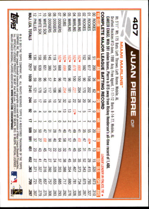 2013 Topps Baseball Card Pick 217-450 - Picture 371 of 454