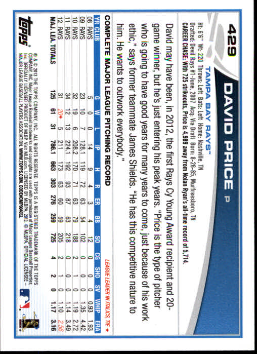 2013 Topps Baseball Card Pick 217-450 - Picture 413 of 454