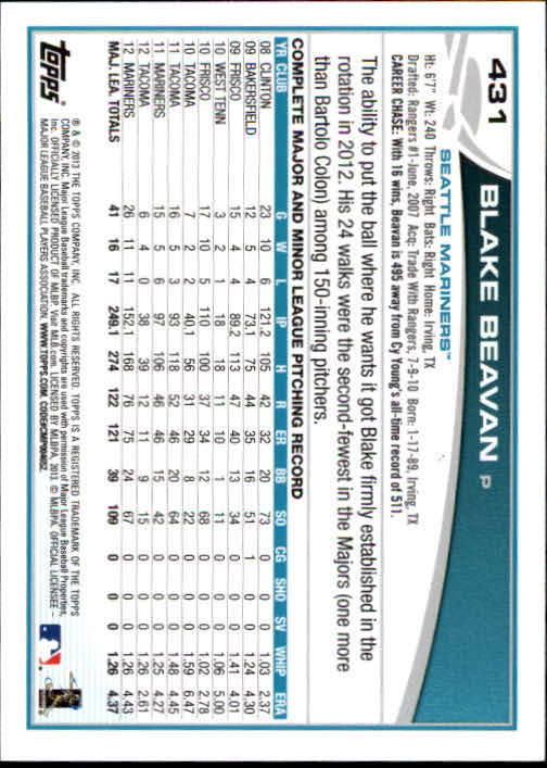 2013 Topps Baseball Card Pick 217-450 - Picture 417 of 454