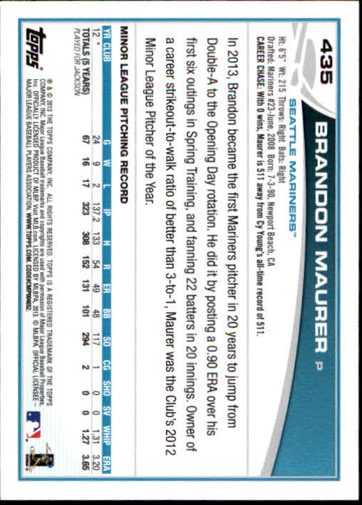 2013 Topps Baseball Card Pick 217-450 - Picture 425 of 454