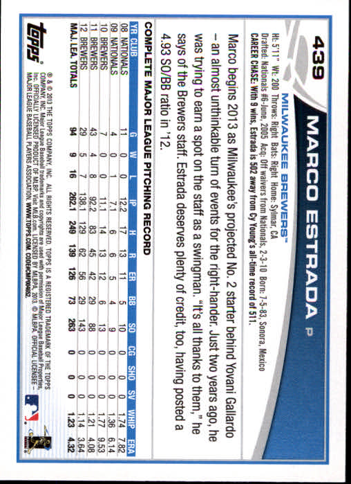 2013 Topps Baseball Card Pick 217-450 - Picture 433 of 454