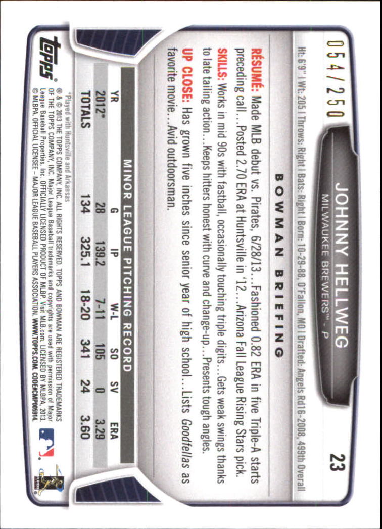 2013 Bowman Draft Baseball Part 2 - Picture 8 of 193