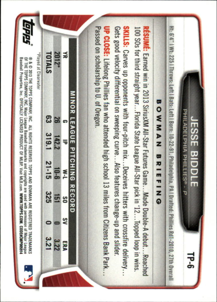 2013 Bowman Draft Baseball Part 2 - Picture 100 of 193