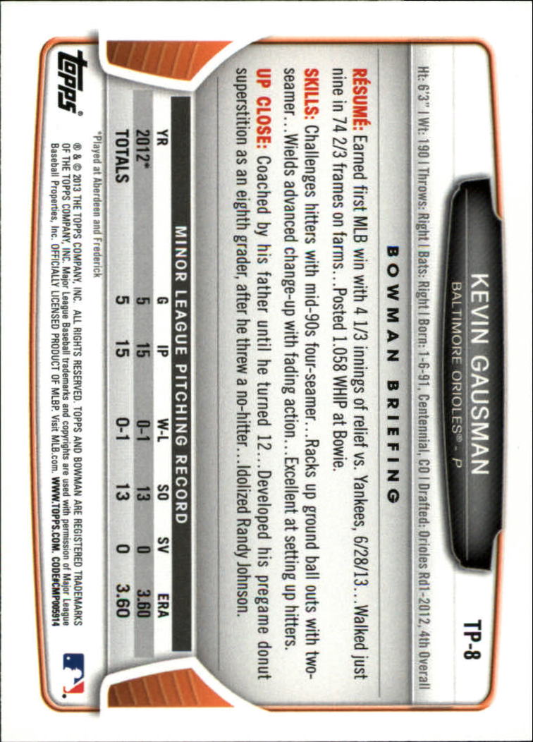 2013 Bowman Draft Baseball Part 2 - Picture 104 of 193