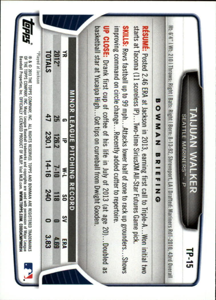 2013 Bowman Draft Baseball Part 2 - Picture 116 of 193