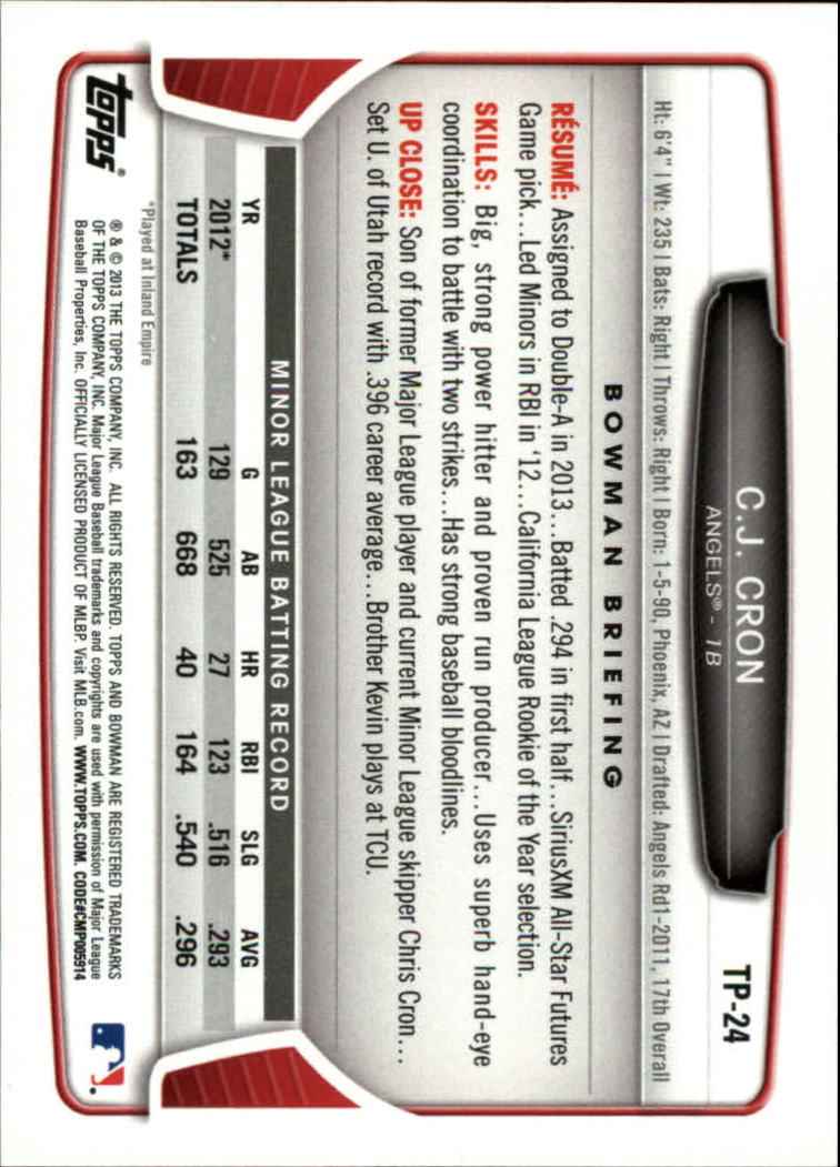 2013 Bowman Draft Baseball Part 2 - Picture 134 of 193