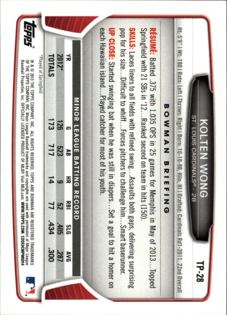 2013 Bowman Draft Baseball Part 2 - Picture 142 of 193