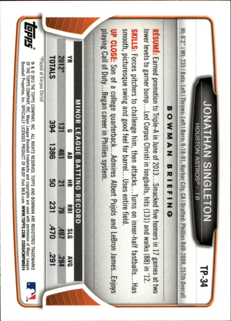 2013 Bowman Draft Baseball Part 2 - Picture 154 of 193